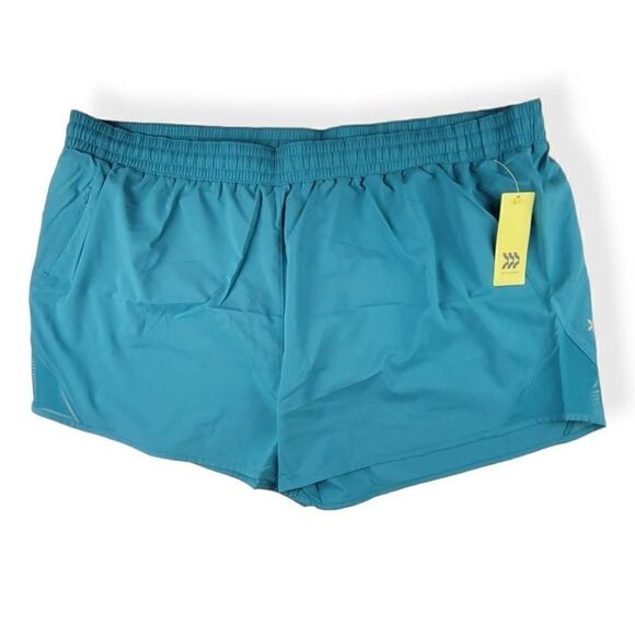 All in Motion Mid Rise Turquoise Running Shorts  3X - Picture 1 of 5